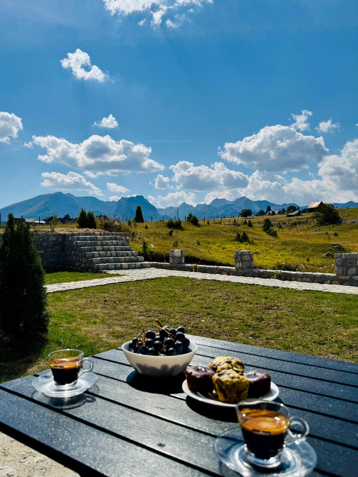Kafa na terasi sa pogledom na Durmitor